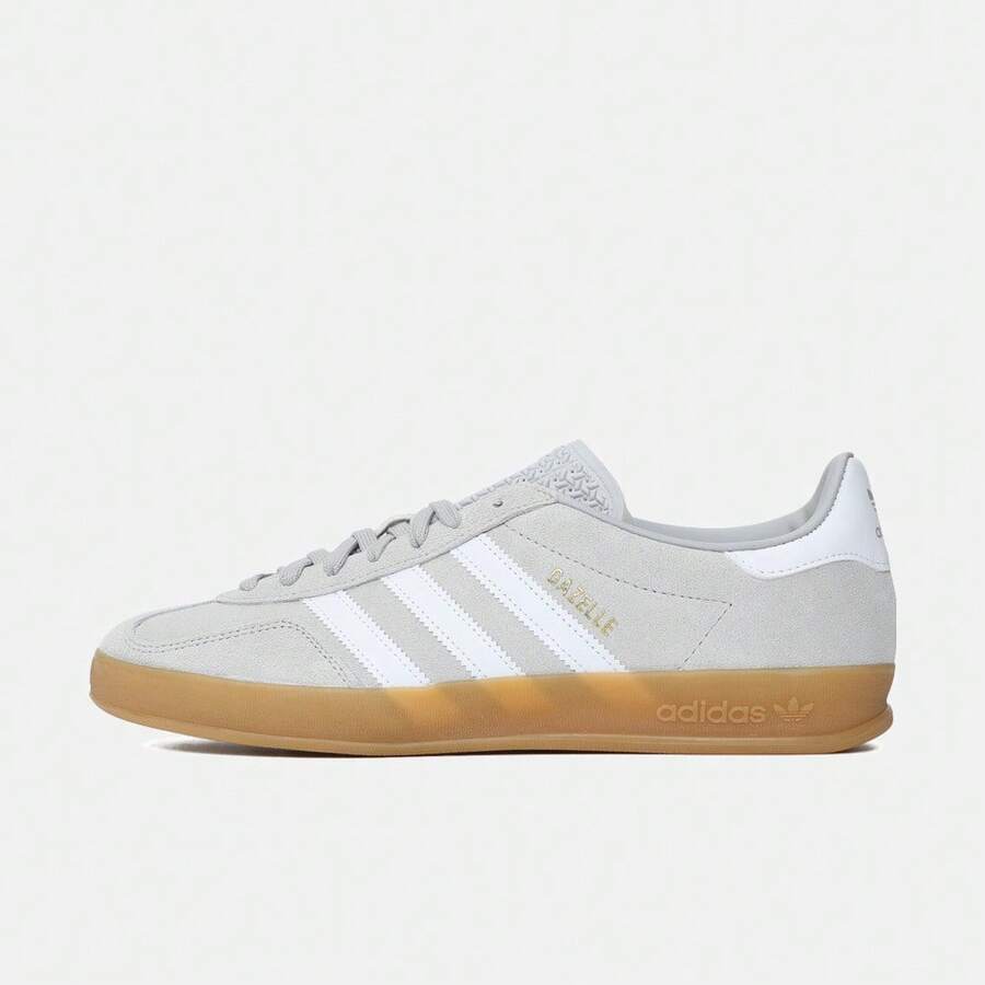 Adidas 阿迪达斯 Gazelle Indoor 男式休闲运动鞋 - 灰色 - 查看 1