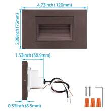 3Pack 5W Dimmable LED Step Lights Indoor Outdoor Stair Light - 如圖 - 查看 5