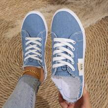 Women's Summer New Europe And The United States Sandals Female Elastic Band Stitching Hollow Thick Bottom With Open-Toe Casual Sandals - 藍色 - 查看 1