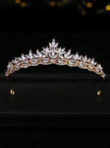 Corona nupcial minimalista, diadema de cristal de aleación multicolor, accesorios para el cabello, adecuado para boda, cumpleaños, fiesta, vestidos de gala