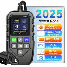 OBDII 扫描仪适用于所有汽车，多语言 OBD2 代码读取器，汽车自动诊断工具，清除/擦除代码/故障代码读取器扫描仪，可诊断扫描工具，适用于所有 OBD 协议汽车，自 1996 年以来