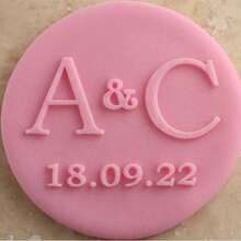 Customized Text Cake Decorations, DIY Cutting Molds, Frosting Cake Templates, Wedding Clay Fondant Embossing Tools, Name Cake Molds, Handmade Cookie Embossing Stamps - Black - View 23