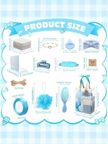 68/74PCS/6Sets Birthday Party Prizes For Winners Gifts Headband Hair Brush Jewelry Box Compact Mirror Powder Puff Hair Tie Claw Gift Bag Bridal Shower - 彩色 - 查看 5