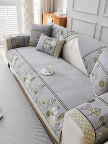 1pc Versatile Sofa Seat Cover, Modern Simple Non-Slip Sofa Cushion Cover, Dust-Proof And Washable, Light Grey Fresh And Fashionable, Soft And Fade-Resistant, Pet Friendly Protective Slipcover, Suitable For Bedroom, Office, Living Room, L-Shaped Sofa, And 1/2/3/4-Seat Sofa - Light Grey - View 3