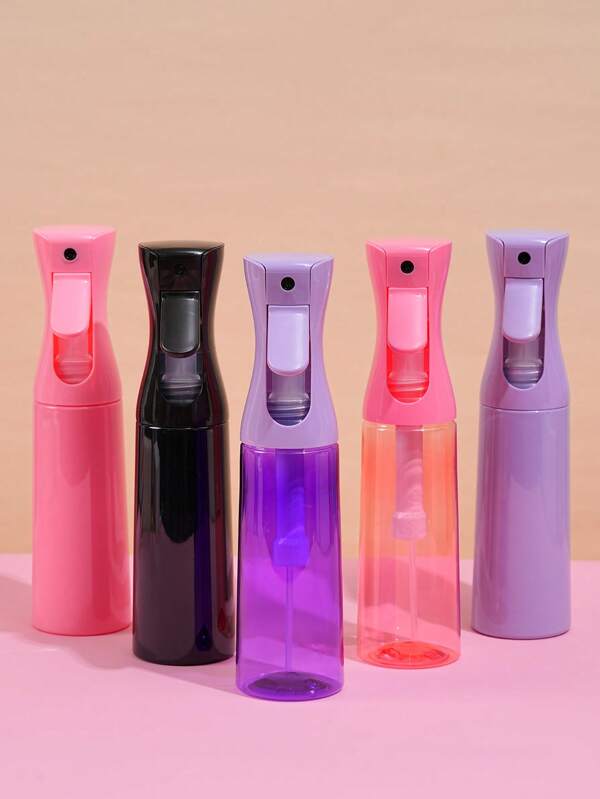 1pc Spray Bottle For Hair (10.1oz/300ml) Pack Pink Transparent Home Continuous Spray Bottle Empty Ultra Fine Water Mister Reusable Barber Supplies Spray Bottles For Cleaning Plants Curly Hair Etc