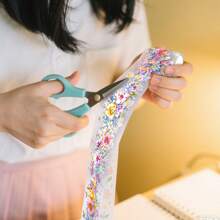1 rotolo di nastro colorato con motivi floreali per animali domestici, creativo cartone animato fai-da-te per scrapbooking, decorazione per articoli di cartoleria e quaderni, per il ritorno a scuola