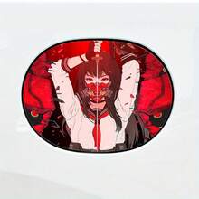 1pc JDM Girl Pattern Car Sticker, Fuel Tank Cover Scratch Protector, Waterproof & Sun-Proof Sticker, Personalized Car Body Decoration, Car Accessories - A - View 5