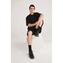 Cole Haan Derby de punta plana Osborn - Negro - Ver 3