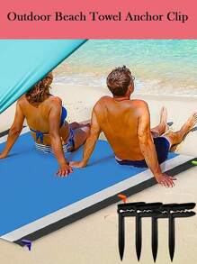 4/8 Piezas Pinzas para Toalla de Playa, Pinzas para Esterilla de Playa, Sujetadores de Toalla de Playa - Estacas de Anclaje para Toalla de Playa Exterior, Abrazaderas de Estacas de Anclaje, Sujetadores de Manta de Picnic, Picos de Arena para Toalla de Playa, Soporte de Plástico para Playa y Camping, Soporte Multiusos para Toalla y Esterilla de Picnic para Camping y Viajes a la Playa, Accesorios de Viaje, Artículos Esenciales de Playa