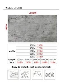 1 Cuộn Giấy dán tường bê tông xám DIY Giấy dán tường xi măng xám dày mờ Bóc dán Giấy dán tường mặt bàn có thể tháo rời Keo dán chống thấm nước Miếng dán đồ nội thất Giấy dán tường phong cách công nghiệp Vinyl 15,7x393,7 inch, Miếng dán cải tạo Tấm ốp tường bóc ra, Giấy dán tường, Giấy dán tường, Vật dụng trang trí mùa xuân Làm mới ngôi nhà của bạn, Miếng dán trang trí Rama - Màu Xám nhạt - Xem 7