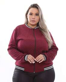 Women's Plus Size Bomber Jacket With Zipper Outerwear G1 G2 G3 - 維諾 - 查看 2