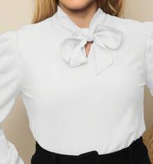 Women Blouses - 白色 - 查看 1