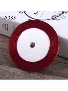 25 Yards/Roll 1cm Width Silk Ribbon For Bows Braids Gift Wrapping Cake Decoration, Back To School Valentine Day