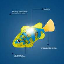 Baby Shower Luminous Induction Elektryczna Rybka Bawiąca Się W Wodzie Zabawka, Symulowana Elektroniczna Rybka Do Świetlistego Pływania (Losowy Kolor)