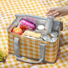 Thick Aluminum Foil Insulated Outdoor Picnic Basket - Foldable Outdoor Cooking Thermal Camping Carry Basket, Picnic Accessories