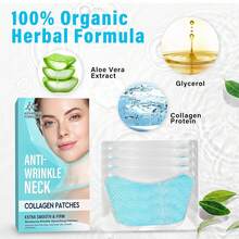 Neck Wrinkle Patches, Moisturizing & Firming Mask For Fine Lines & Sagging Skin, Invisible Hydrogel Pads To Lift & Tighten Neck, Anti-Wrinkle Collagen Pads For Double Chin & Jowls, 5PCS - 1 - 查看 5
