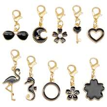 10Pcs Cute Enamel Charms Set - Multicolor Pendants With Lobster Clasp,Bag & Shoe Charm,Jewelry Supplies For DIY Bracelet Keychain