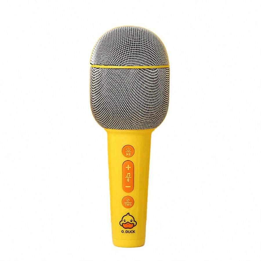PANDA Wireless Karaoke Microphone & Bluetooth Speaker 2-In-1 | Bluetooth 5.0 Stable Connection + 5 Funny Voice Changing Effects | Built-In Professional Anti-Shock Chip + 360° Surround Sound | Long-Lasting Battery Life + TF Card Local Playback | Suitable For Outdoor Camping/Car Travel Karaoke, Home Parties, KTV Singing