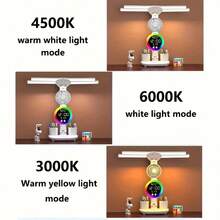 Smart Touch LED Desk Lamp With USB - Dual Head, Dimmable And Color Changing Reading Light, Built-In Fan And Night Light, Eye Protection Design, Very Suitable For Home Office And Dormitory Learning - Battery Free, Multifunctional Desk Lamp | Dual Head Lamp | Integrated Fan Lamp, Home Office Desk Lamp - 彩色 - 查看 6