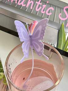 1 pièce infuseur à thé en silicone en forme de papillon avec chaîne amovible - passoire réutilisable transparente pour vrac/thé aux herbes (17 cm x 10 cm), élégante décoration de cuisine et cadeau pratique pour les amateurs de thé/usage au bureau/présentoir de café Rentrée scolaire