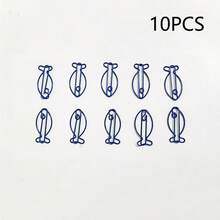 50个创意蓝鱼回形针，适用于整理办公文具和装饰纸，适合日常办公使用、母亲节礼物和完美的节日礼物 - 魚 - 查看 10