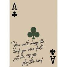 1pc Vintage Aesthetic Lucky 8 Ball Canvas Painting Posters Funny Green Black Ace Card Wall Art Prints Picture For Rome Decoration Optional Frame