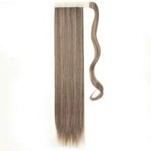 Straight Ponytail Extensions Synthetic Hair Wrap Around Ponytail Extension Heat-Resistant Wig For Women Synthetic Pony Tails Hairpieces Daily