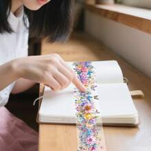 1 rotolo di nastro colorato con motivi floreali per animali domestici, creativo cartone animato fai-da-te per scrapbooking, decorazione per articoli di cartoleria e quaderni, per il ritorno a scuola