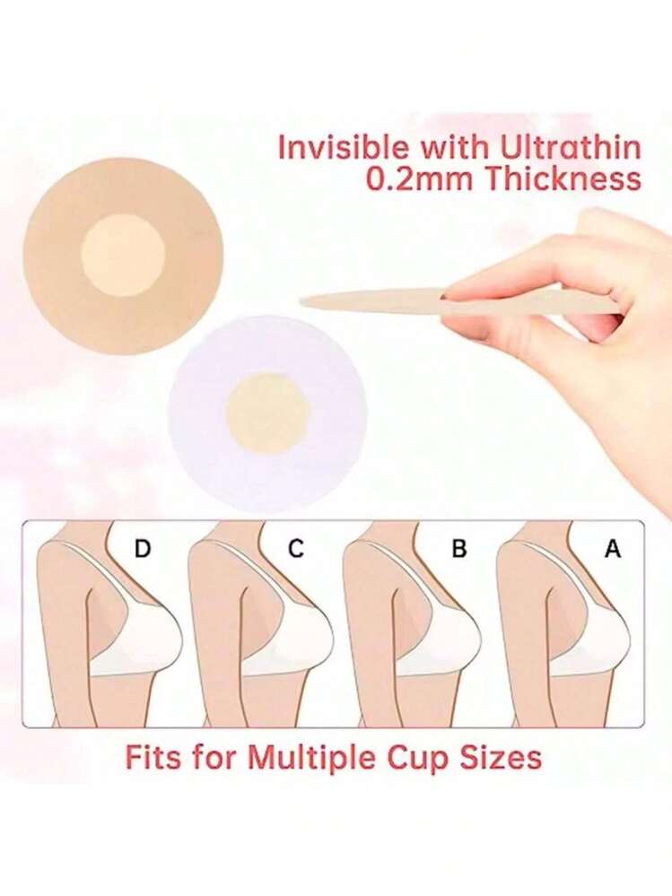 50/20片装一次性隐形乳贴，无纺布乳贴 - 銅色 - 查看 2