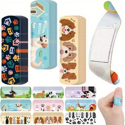 20/40/60片装动物图案弹性绷带，止血绷带，适用于擦伤，可爱防水弹性绷带，透气弹性绷带，户外急救包必备品