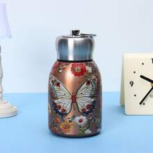 1 件新东方风格卡通保温水瓶，户外便携式带手柄和口袋，车载杯返回学校 - 彩色 - 查看 17