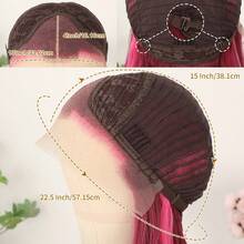 13X4 Free Part Ombre Pink Body Wave Synthetic Lace Front Wigs For Women 28 Inch Long Wavy Hair Wigs Glueless Soft Pink Ombre Colored Wigs Heat Resistant Christmas Wig Natural Long Wave Lace Front Wigs For Daily Party Cosplay Use - 挑染粉色 - 查看 9