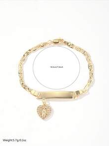 1 件经典铜质手工串珠圣母玛利亚手链，时尚手链，适合送给朋友、女朋友、妈妈。可日常佩戴或节日佩戴。