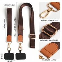 2pcs New Oblique Shoulder And Wrist Phone Bag Strap, Suitable For Daily, Outdoor, Travel Use To Carry Phone