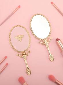 1 Stück [Muttertagsexplosion] Französisch leicht luxuriöser Handschminkspiegel Tischspiegel Dual-Use Prinzessin Schminkspiegel Social-Media-Star Der gleiche Stil Badezimmerspiegel Tragbarer Schminkspiegel Geburtstaggeschenk für Frauen