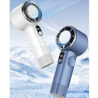 1 pezzo Ventilatore portatile tascabile con regolazione della velocità del vento su 100 livelli, con anche impostazioni di velocità 5, ventilatore raffreddante ricaricabile da 3600mAh per raffreddamento e compressione del ghiaccio. Turbo Fan