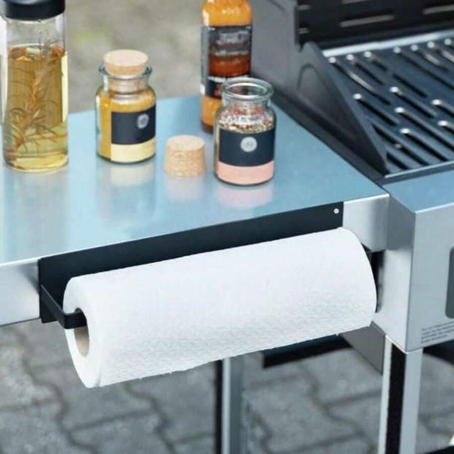 磁性冰箱悬挂式收纳架，适用于厨房纸巾、保鲜膜，无需钻孔壁挂式收纳架 - 彩色 - 查看 1