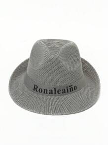 Unisex Brimmed Jazz Hat With Planet Pattern, All-Season Felt Cap For Outdoor, Suitable For Women