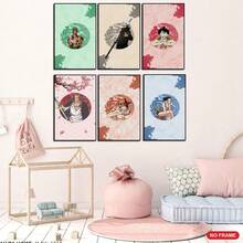 ONE PIECE 1/3/6 件套流行帆布墙面艺术海贼王 - ZORO、妮可罗宾、LAW、ACE、SHANKS 装饰卧室现代家居印刷图片艺术品海报（无框）