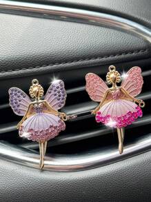 1pc Car Air Outlet Decoration Crystal Stone Moon Star Heart Set Car Air Outlet Clip Air Conditioning Outlet Decoration