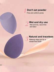 14/1pc Makeup Sponge Set, Including Makeup Sponges, Makeup Sponge, Powder Puff, Soft & Skin-Friendly, Suitable For Cream & Powder Makeup, Latex-Free, Can Be Used Wet Or Dry, Professional Cosmetic Sponges Summer Makeup Must-Have
