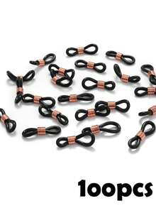 100pcs/Pack Silicone Candy Color Eyewear Strap, Glasses String, DIY Eyeglasses Accessory, Beaded Lanyard