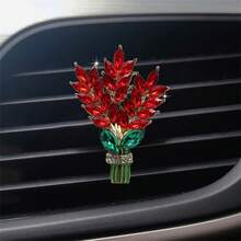 1/3 件全水晶薰衣草汽车出风口香氛夹，汽车内饰装饰空调出风口香氛架 - 均碼 - 查看 6