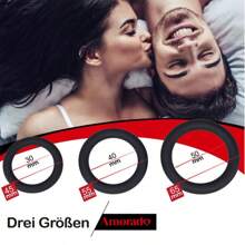 Penis Ring 3 Piecescircular Cock Ring Set With Multi-Color Options And Elastic 3-Size Design, Perfect For Couple's Passionate Date Nights To Enhance Intimate Experiences.