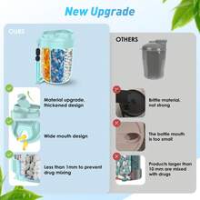 7 格巨型药丸收纳盒、维生素补充剂容器和药瓶架、大容量药物储存盒，可供一个月用量