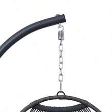 Outdoor Egg Hanging Chair With Stand, Patio Wicker Swing Egg Chair Indoor Swinging Chair Outdoor Hammock Egg Chair - 1 - View 9