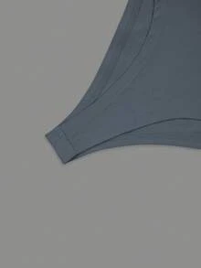 Áo liền thân nữ đơn giản, co giãn tốt, màu đen, ôm sát, màu xám xanh, thích hợp mặc thường ngày mùa hè. - Xám - Xem 6
