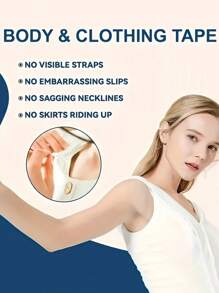 72 pezzi di nastro fashion invisibile, adesivi trasparenti biadesivi e impermeabili, accessori per biancheria intima da donna e lingerie, nastro delicato per il corpo, biancheria intima alla moda, pratico, adesivi per indumenti, nastro per scollo delle camicie, copertura reggiseno, corpo e vestiti, per migliorare il design di moda