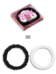 SUNCDELV SLIK 2pcs 100% Mulberry Silk Hair Scrunchies, High Quality Hair Ties (22mm), Women & Girls Hair Accessories, Pink Gift Box Ponytail Holder - Multicolor - View 42