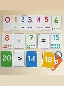 Early Childhood Math Flashcards - Numbers 0-25, Addition, Subtraction, Multiplication And Division Practice Cards - Multicolor - View 7